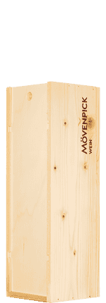 Holzkiste / Caisse Bois 1 x 75 cl Logo Mövenpick